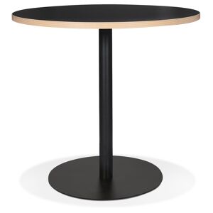 ALTEREGO Table bistrot ronde 'YOGI' noire - Ø 80 cm