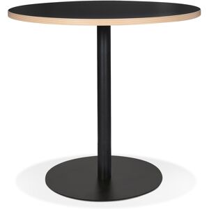 ALTEREGO Table bistrot ronde 'YOGI' noire - Ø 80 cm