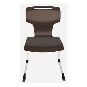 Axess Industries chaise de bureau avec piètement en c empilable   coloris café
