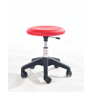 Axess Industries tabouret d'adulte avec une large assise   coloris pietement noir   coloris rouge