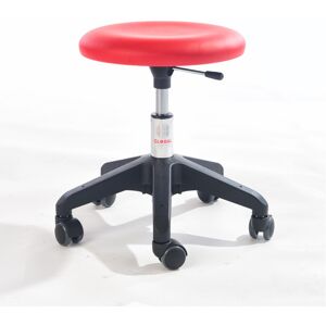 Axess Industries tabouret d'adulte avec une large assise   coloris piétement noir   coloris rouge