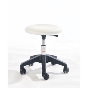 Axess Industries tabouret d'adulte avec une large assise   coloris piétement noir   coloris blanc