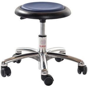 Axess Industries tabouret pour le personnel encadrant   coloris bleu   coloris piétement chromé