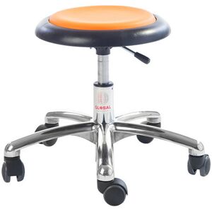 Axess Industries tabouret pour le personnel encadrant   coloris orange   coloris pietement chrome