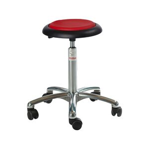 Axess Industries tabouret pour le personnel encadrant   coloris rouge   coloris pietement chrome