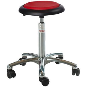 Axess Industries tabouret pour le personnel encadrant   coloris rouge   coloris piétement chromé