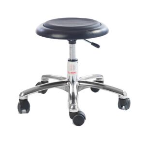 Axess Industries tabouret pour le personnel encadrant   coloris noir   coloris pietement chrome