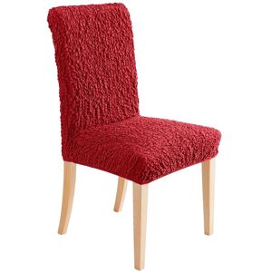 Housse chaise unie gaufree bi-extensible - Blancheporte Rouge Housse de chaise