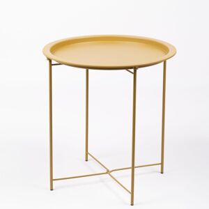 Table d'appoint metal, plateau colore - Blancheporte Jaune Unite