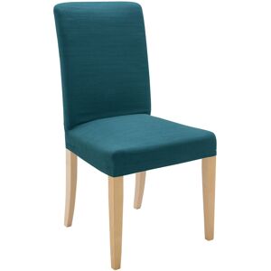 Housse chaise unie extensible - housse integrale ou assise seule - Blancheporte Bleu Dessus de chaise : 45x45cm