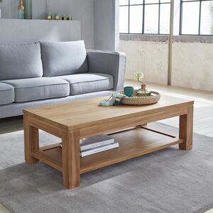 BOIS DESSUS BOIS DESSOUS Table basse en teck massif double plateau 120 cm - Publicité