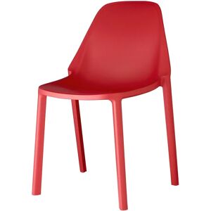 Scab design Chaise PIU interieur et exterieur Rouge