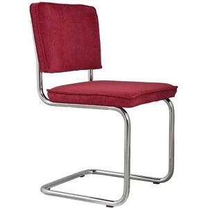 Zuiver Lot 2 chaises Ridge Rib Rouge