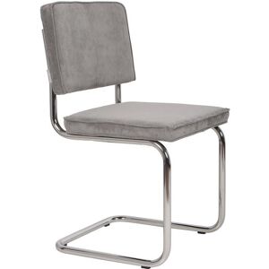 Zuiver Lot 2 chaises Ridge Rib Gris clair