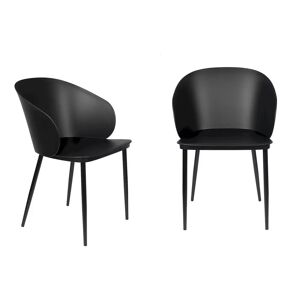BOITE A DESIGN Lot 2 chaises design Gigi Noir