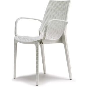 Scab design Chaise tissée design - LUCREZIA avec accoudoirs - deco Blanc