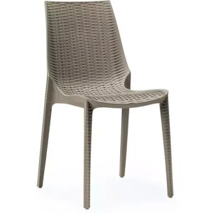 Chaise tressée style rotin design - LUCREZIA