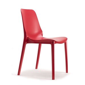Scab design 2 chaises design Ginevra pour interieur ou exterieur - Scab Rouge