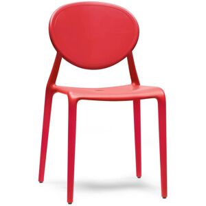 Scab design 6 Chaises design GIO Lot de 6 interieur et exterieur Rouge