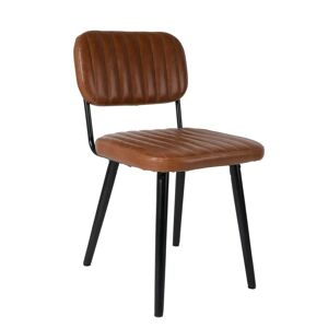 BOITE A DESIGN Chaise design scandinave JAKE simili cuir
