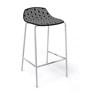 TABOURET SNACK DOSSIER BAS CONTEMPORAIN ALHAMBRA HT 67 CM