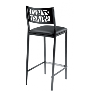 TABOURET DE BAR FRANÇAIS EN MÉTAL LUCA HT 80 CM