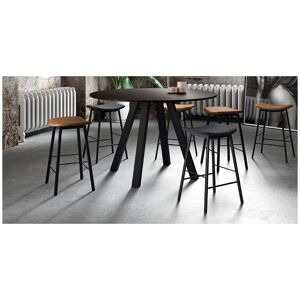 TABLE SNACK RONDE EN STRATIFIÉ PIEDS CENTRAL VENETO HT 90 CM