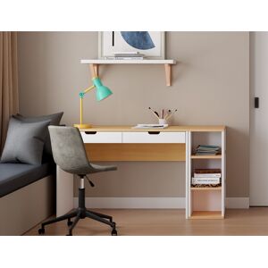 Chambrekids Bureau Blanc & Bois avec caisson MILOR