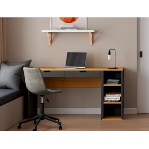 Chambrekids Bureau Anthracite & Bois avec caisson MILOR