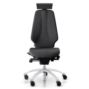 Chaise de bureau RH Logic 400 Komfort, Tissu Dark Grey (Select SC60134), Appui-tête Oui, Accoudoirs Sans, Piètement Argent - Publicité
