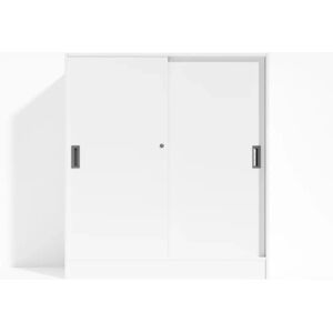 Direkt Interiör Armoire de bureau Modea - portes coulissantes, 3 etageres, Couleur Blanc