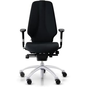 Chaise de bureau RH Logic 400, Tissu Black (Select SC60999), Appui-tête Non, Accoudoirs Avec, Piètement Argent, Roulettes Roulettes  pour sols souples - Publicité