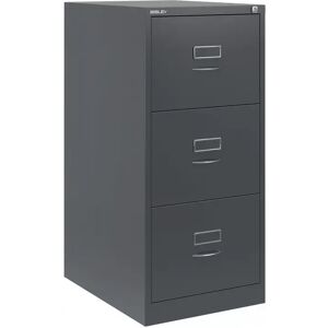 Caisson de bureau pour dossier suspendus Bisley BS - Facade classique , 3 tiroirs, Couleur Anthracite Grey