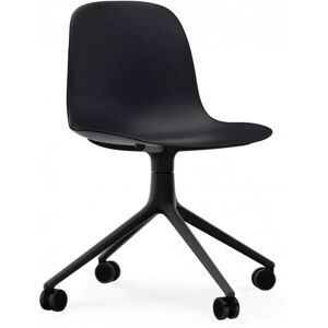 Normann Copenhagen Chaise de bureau Form - Pivotante, 4 roulettes, Couleur Noir, Structure / Pieds Aluminium noir - Publicité