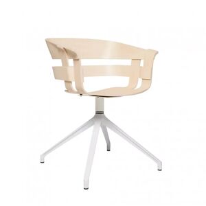 Design House Stockholm Chaise Wick - avec support pivotant, Finition Bok / White
