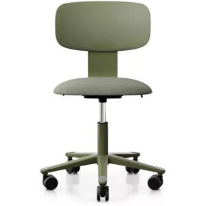 Håg Siège de bureau Tion 2140 - Assise garnie, Couleur Moss Monochrome - Cura Green, Accoudoirs Sans