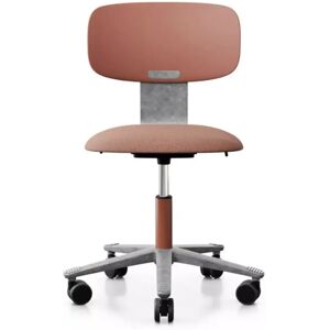 Håg Siège de bureau Tion 2140 - Assise garnie, Couleur Blush Tumbled Alu - Blush Red, Accoudoirs Sans