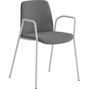 Smålandsmöbler Chaise Choice - en tissu, Finition Mörkgrå / Vit, Accoudoirs Avec