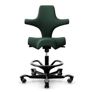 HÅG Capisco 8106 - Chaise ergonomique, Couleur Vert foncé Tissu Xtreme (SC68209), Piètement  Noir, Vérin 200 mm, Repose-pieds Avec - Publicité