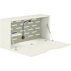 Bisley Bureau mural Hideaway, Pietement Blanc, Couleur Goose Grey