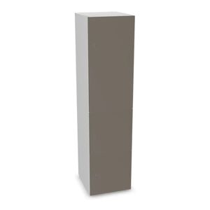 Narbutas Meuble casiers Choice - 1 grande porte, 2 petites portes, Couleur White / Cubanit Grey