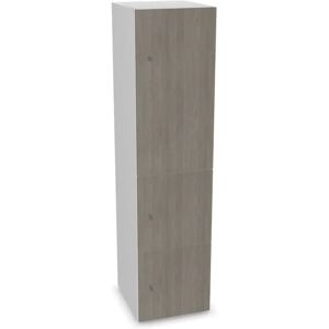 Narbutas Meuble casiers Choice - 1 grande porte, 2 petites portes, Couleur White / Grey Wood