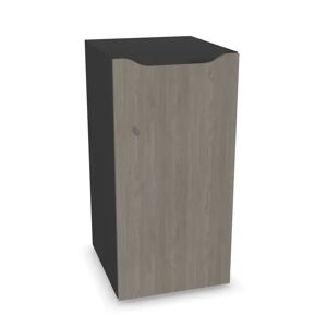 Narbutas Meuble casiers Choice - 1 porte avec fente courrier, Couleur Dark Grey / Grey Wood