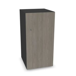 Narbutas Meuble casier Choice - 1 porte, Couleur Dark Grey / Grey Wood