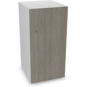 Narbutas Meuble casier Choice - 1 porte, Couleur White / Grey Wood