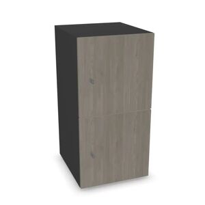 Narbutas Meuble casiers Choice - 2 portes, Couleur Dark Grey / Grey wood