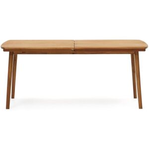 Kave Home Thianna - Table à manger de jardin extensible en bois d'acacia 180-240x90cm - Couleur - Bois clair