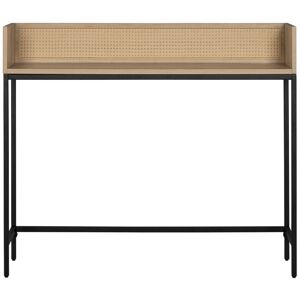 Drawer Laholm - Console en bois, cannage et métal l120xh90cm - Couleur - Bois clair