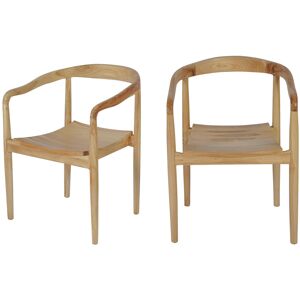 Drawer Raden - Lot de 2 fauteuils de table en teck - Couleur - Bois