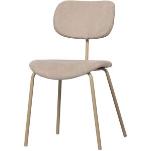 Woood Link - Lot de 2 chaises en chenille et métal - Couleur - Sable